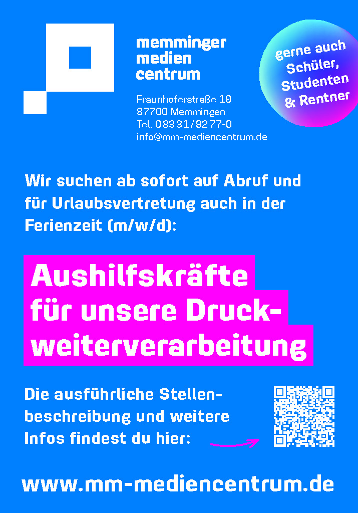 Aushilfe Druckweiterverarbeitung