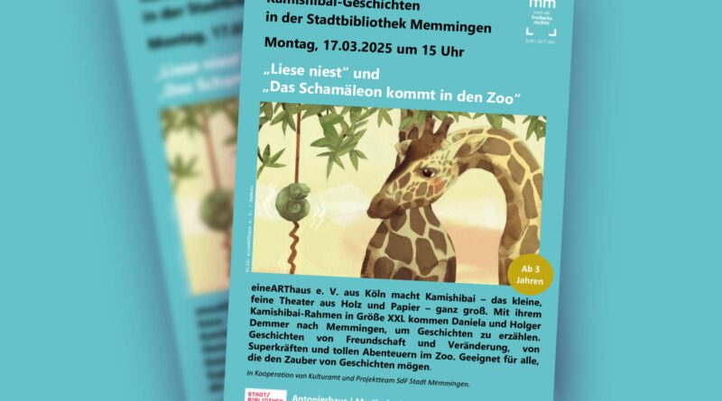 Das Plakat der Veranstaltung mit der Illustration einer Giraffe